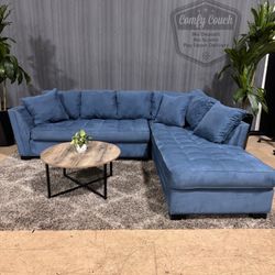 🛋️Blue Cindy Crawford Sectional Sofa (Delivery Available!! )