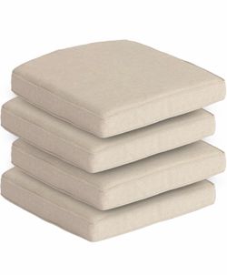 20 x 20x3 in Outdoor Chair Cushions with pillows Set of 4