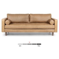 Article Sven 88” Tufted Leather Sofa Mid-Century style 