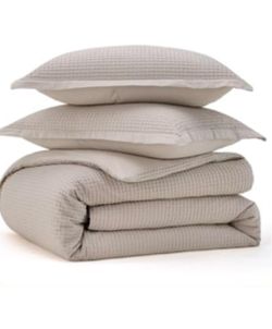 bedsure cotton  Waffle Weave Comforter Set with Shams