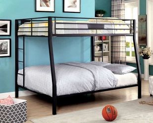 Black Metal Full Over Queen Bunk Bed