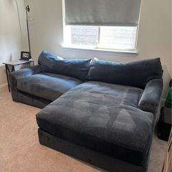 Couch, compact sectional with chaise OBO