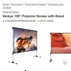 100in  projector screen