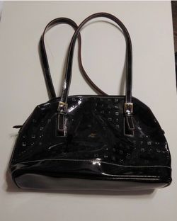 Arcadia Genuine Patent Leather Bag Made In Italy black