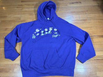 Los Angeles Dodgers Peanuts Gang Hoodie Blue Men’s Large Smart Blanks