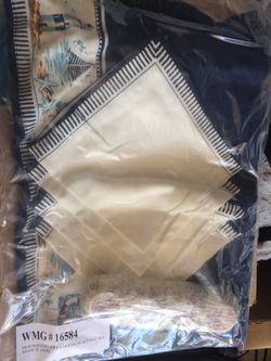 Nautical placemats with napkins and napkin holder-NEW