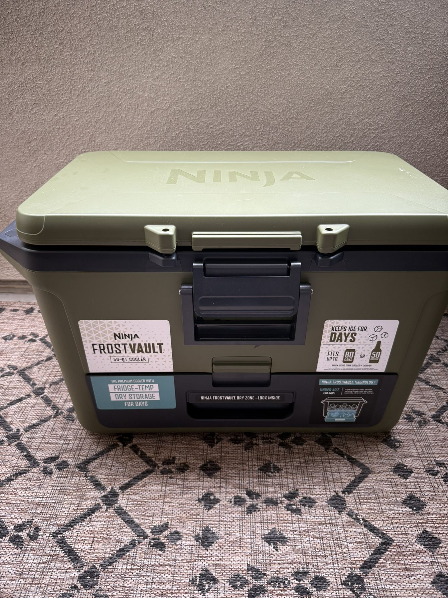 Ninja FrostVault™ 50qt Hard Cooler with Cold Dry Zone, Spruce Green