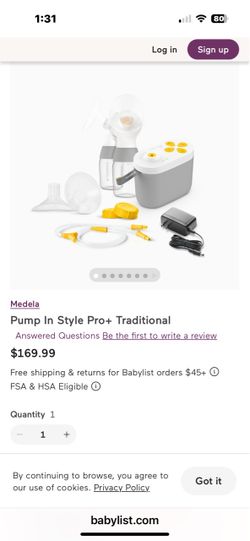 Medela pump in style pro breast pump