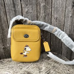 Coach X Peanuts Heritage Crossbody With Snoopy Motif
