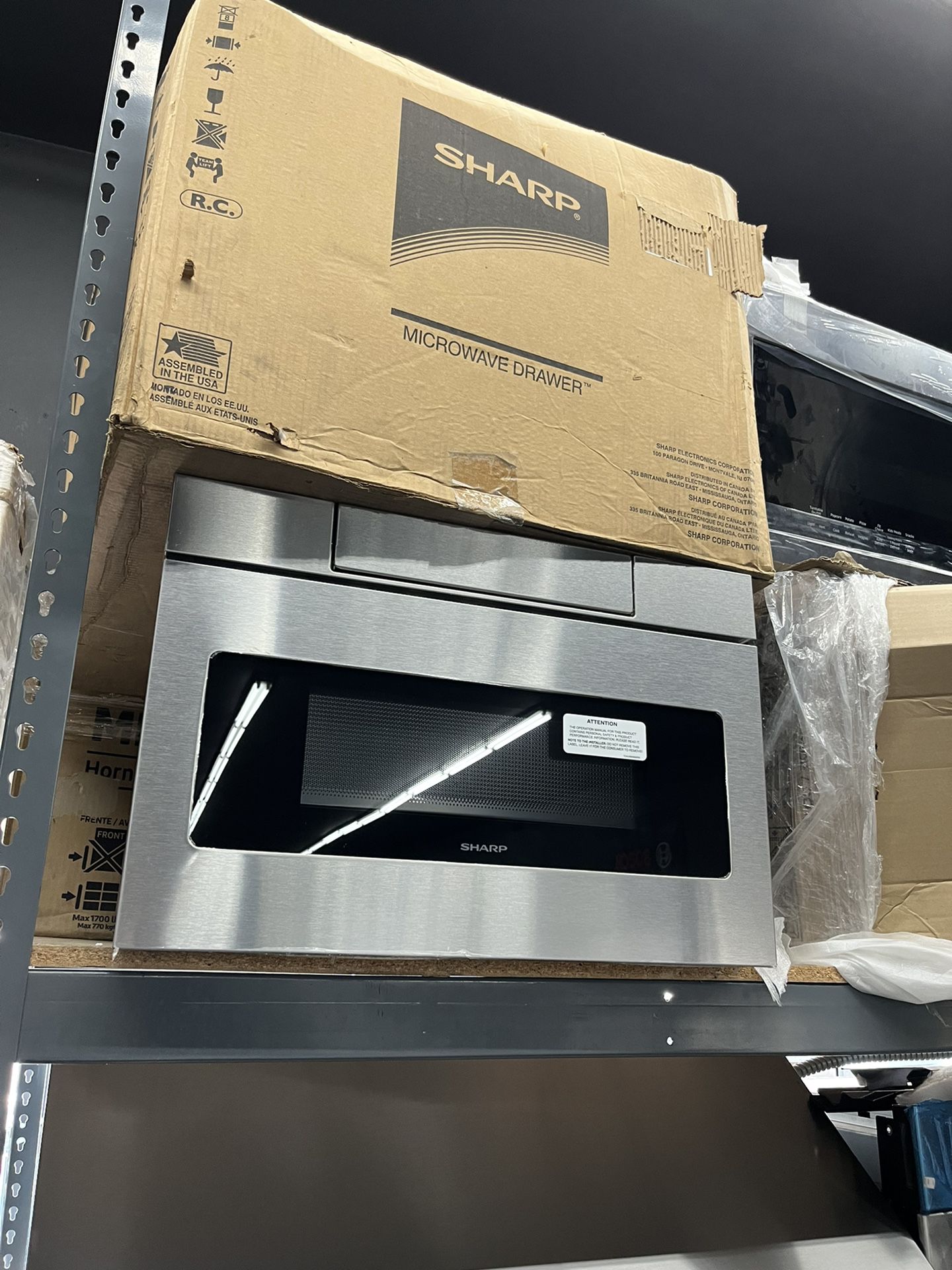 Stainless Steel Sharp 24” Microwave Drawer W/ Hidden Controls