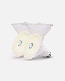Motion Sensor Flood Lights Outdoor Dusk to Dawn Security Light Bulbs, E26 4 Pack New