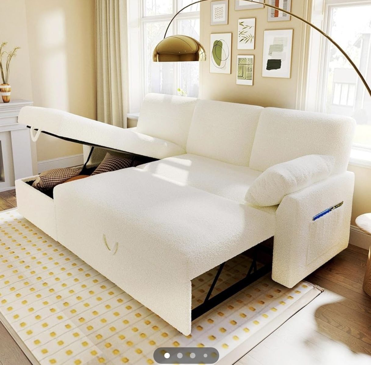 White Couch With Storage