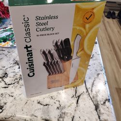 Cuisinart Classic 15 Piece Stainless Steel Knife Set w/Block