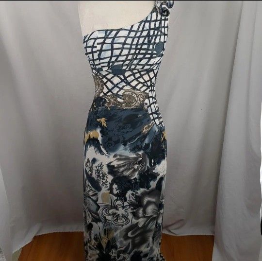 one shoulder maxi dress medium new summer dress