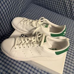 ADIDAS ORIGINALS STAN SMITH B24105 WHITE/GREEN WOMEN'S LIFESTYLE SHOES SIZE 10 (MADE IN INDIA)