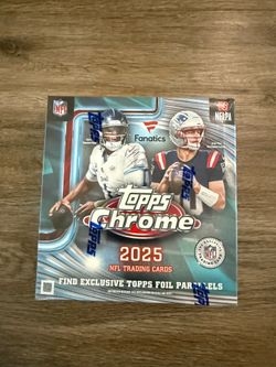 2025 Topps Chrome Football Factory Sealed Fanatics Exclusive Mega Box