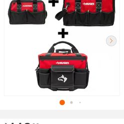 Husky 18 in. 18 Pocket Rolling Tool Bag With 16” Husky Bag