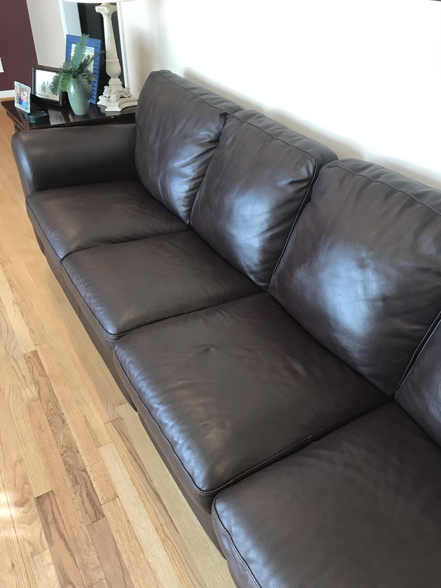 Natuzzi leather sectional sofa