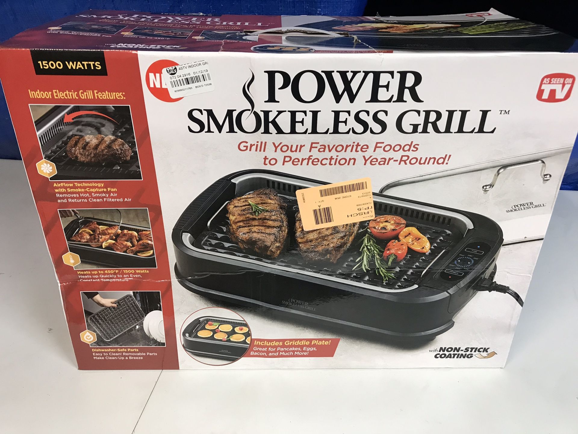 POWER SMOKELESS GRILL As seen on TV