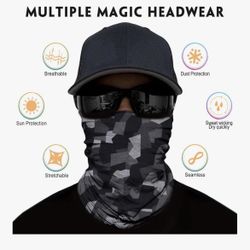 Neck Gaiter for Men Women Headwear Bandana Head Wrap Face Scarf Mask Cover Warmer Balaclava-Seamless