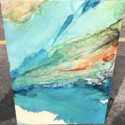 30x40 atHome Canvas Blue Orange Agate