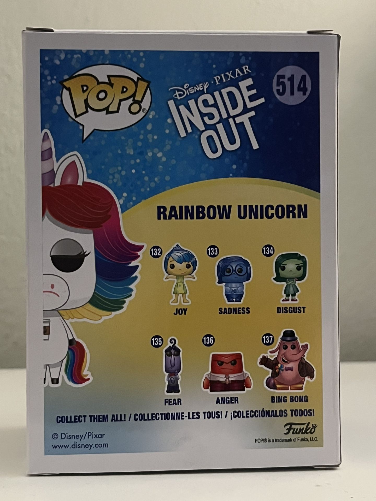 Funko Pop Inside Out Rainbow Unicorn