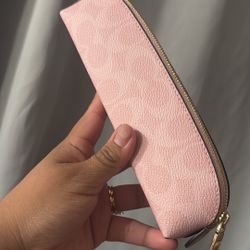 Coach Powder Pink Pencil Case