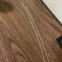 14K GOLD FIGARO CHAIN DIAMOND CUT 