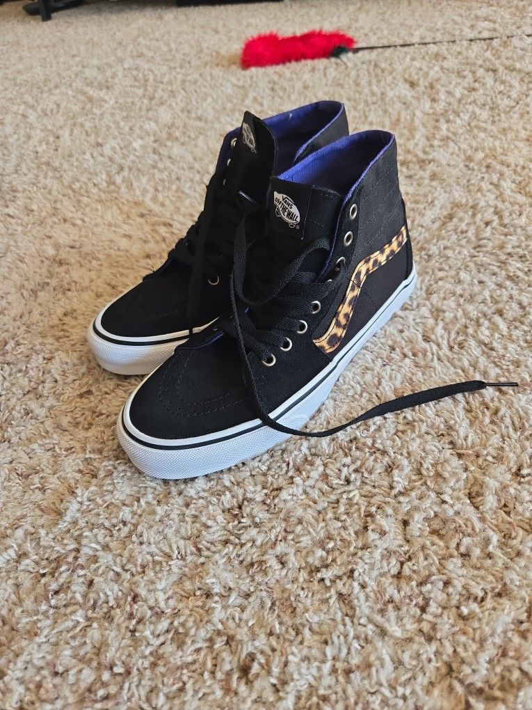New VANS LEPPARD strip ( GRUNGE) SH8-HI SIZE 8 MENS 9.5 WOMAN'S