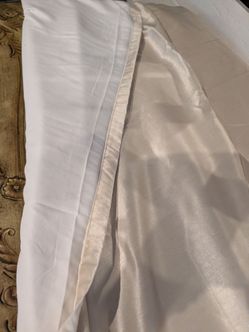 Ivory Satin and Chiffon Fabric Panel