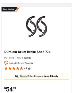 Brake shoes 2003 jeep liberty