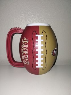 NFL San Francisco 49ers 24oz Plastic Football Shaped Mug NEW