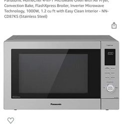 Panasonic HomeChef 4-in-1 Microwave Oven with Air Fryer, Convection Bake, FlashXpress Broiler, Inverter Microwave Technology, 1000W, 1.2 cu ft with E