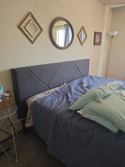 King bed with futon headboard, need gone ASAP $100