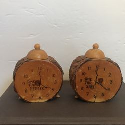 Salt & Pepper Shakers Made From A Branch