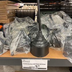 Casabella Max Force Black Toilet Plunger With Storage Caddy 