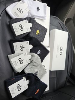 Set 5 Pares Calcetines Alo Yoga Half-Crew Unisex - Nuevos en Caja
