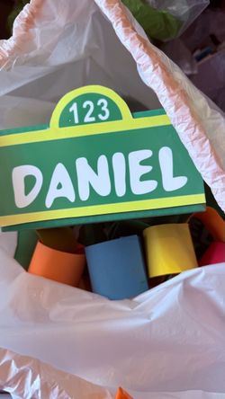 Birthday paper chains and centerpieces