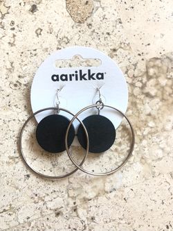 Wooden earrings, Handmade in Finland