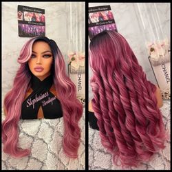 Human Hair Blended Lace Front Wig 