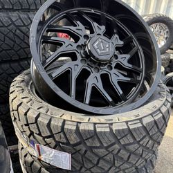 22x10 TIS WHEELS / PREDATOR AT 285/45R22 TIRES PACKAGE DEAL!!!8x180 