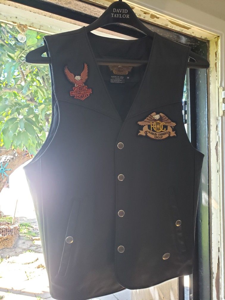 HARLEY-DAVIDSON LEATHER VEST - Med.