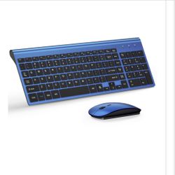 BLUE KEYBOARD AND MOUSE COMBO 