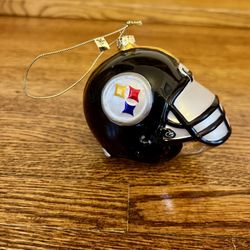 Pittsburgh Steelers Mercury Glass Football Helmet Christmas Ornament 
