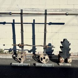 Standing Squat rack And Olympic Bar