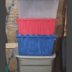 Plastic Crates & Containers w/ Lids