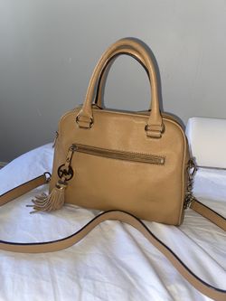 Michael Kors Knox Tassel square satchel crossbody leather bag