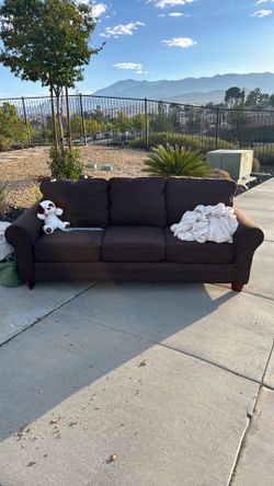 Brown sleeper couch
