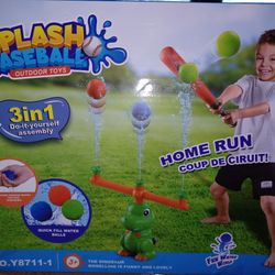 Splash Baseball 3-in-1 Water Toy Dinosaur Sprinkler New
Fun Splash Baseball 3-in-1 water toy