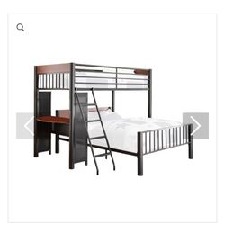 Metal Bunk Bed, Twin Over Full.
